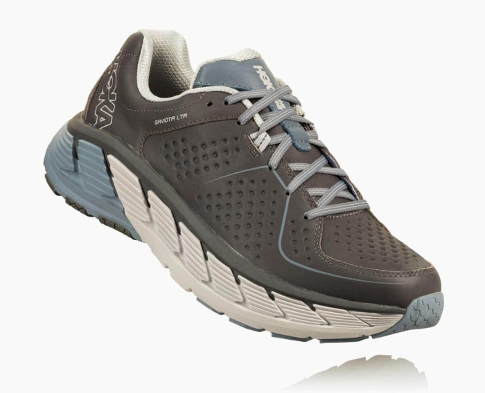 Hoka Joggesko Nettbutikk - HOKA ONE ONE Gaviota Leather Herre Grå [NO-43PIBD]